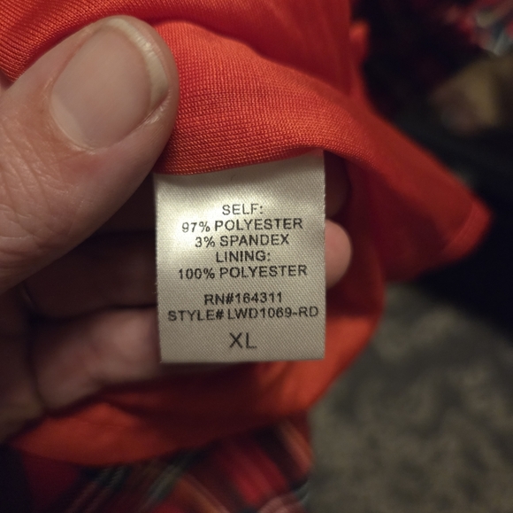 Plaid Holiday Red Dress - Picture 3 of 3